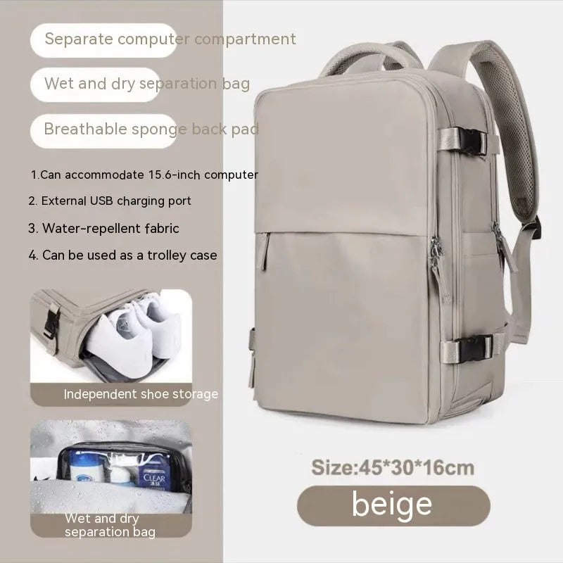 Large waterproof nylon mummy backpack shown in one of 32 available colours, suitable for travel and hiking.