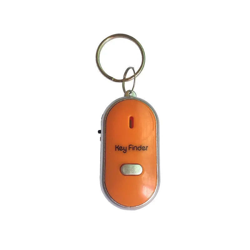 Oval voice control key finder with acrylic pendant in red, blue, white, black, and orange colour options