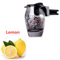 Car air outlet aromatherapy with glass perfume seat and zeolite fragrance block for long-lasting scent