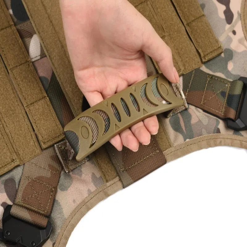 Polyester tactical dog training vest 6-piece set in camouflage and solid colours