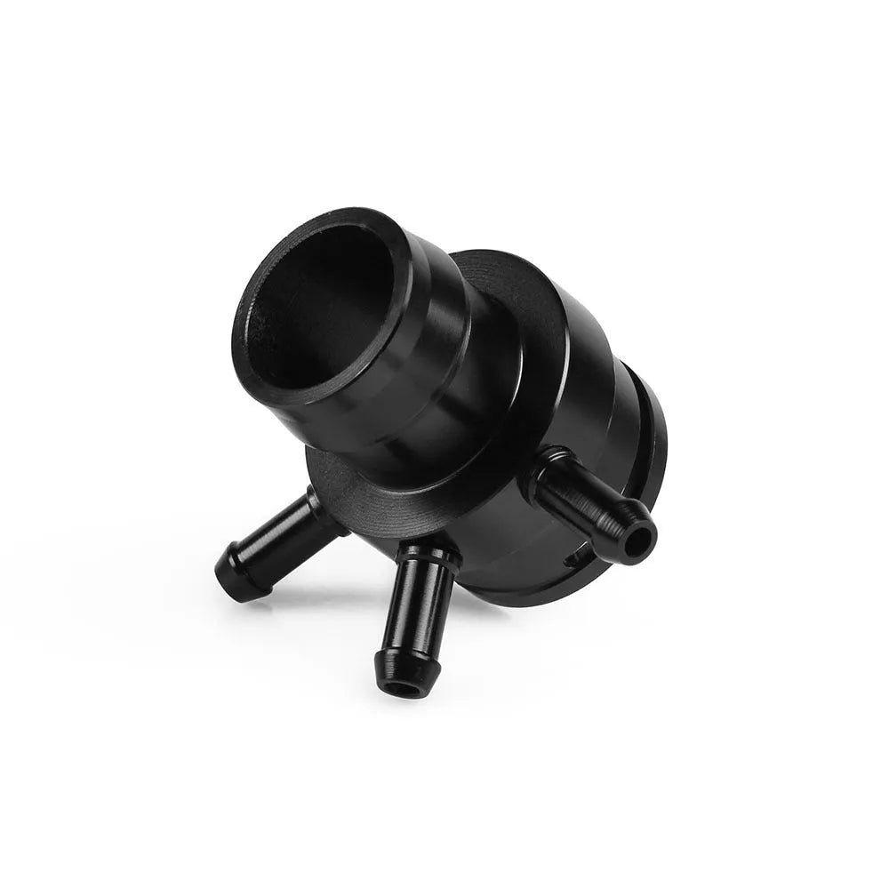 Black and titanium vacuum adapter tee fitting for second generation engine vacuum systems