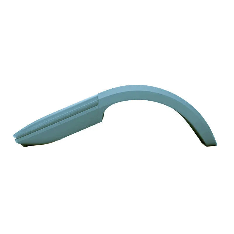 Black Bluetooth 4.0 folding touch wireless mouse shown in compact and folded position.