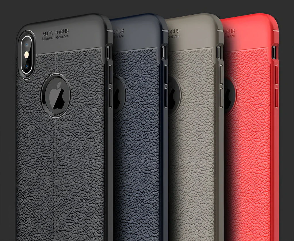 WeFor OnePlus smartphone case with textured PU leather back and coloured silicone edges