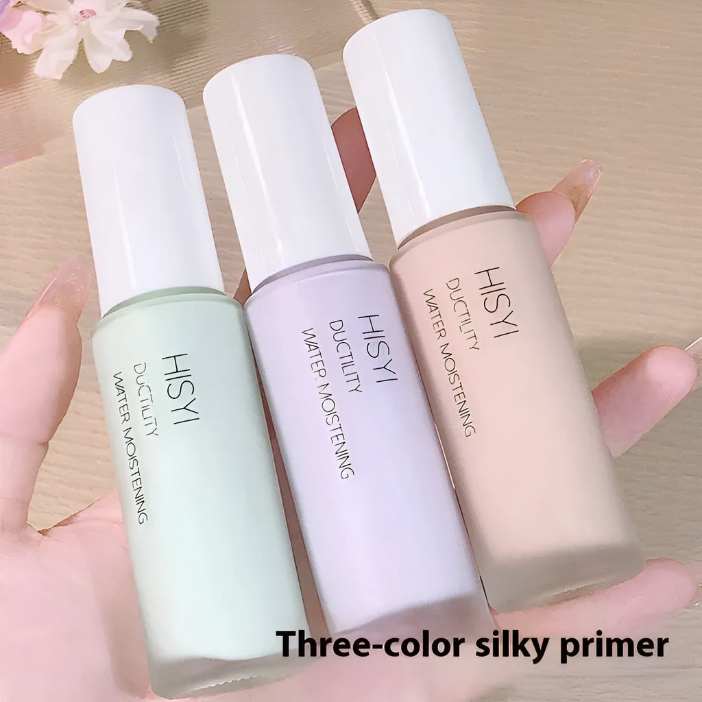Silky clear brightening makeup primer in universal formula with 01, 02, 03 shade options