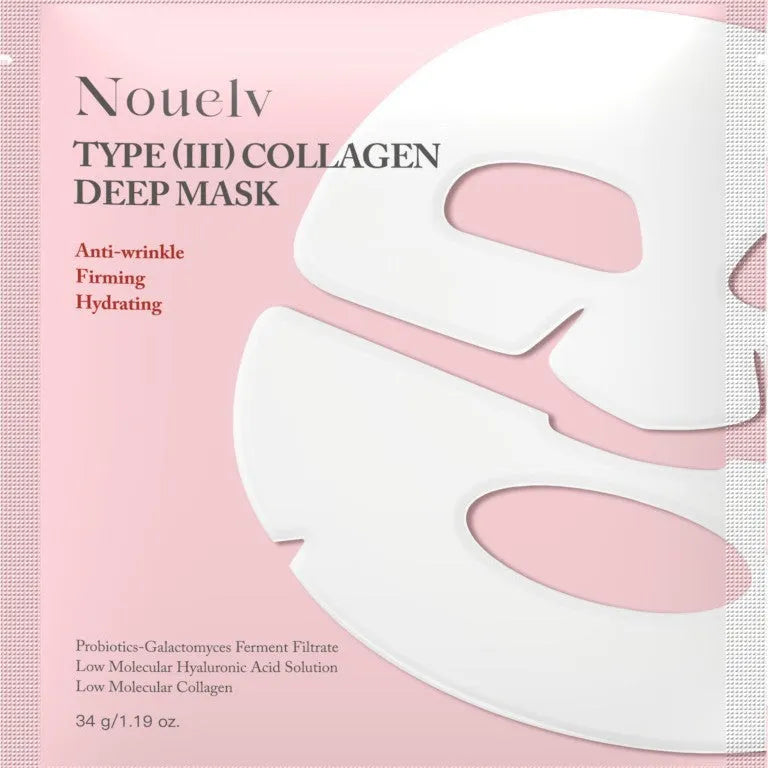 Box containing four collagen patch masks for facial moisturising and rejuvenation