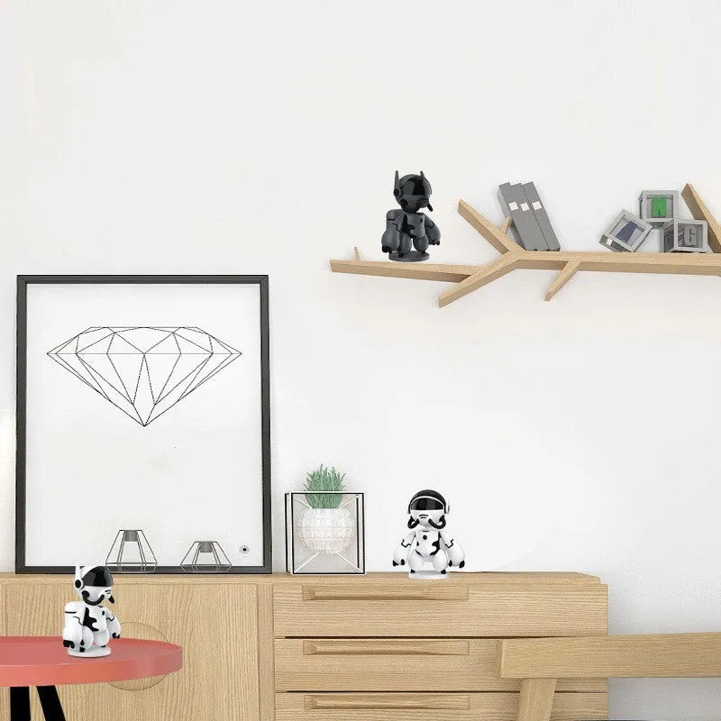 White battery-powered household security camera on a detachable base with anti-slip pads