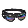 Foldable dog sunglasses in black with UV protection and adjustable straps