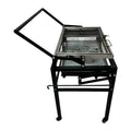 Large foldable charcoal BBQ grill oven for outdoor courtyard and garden cooking