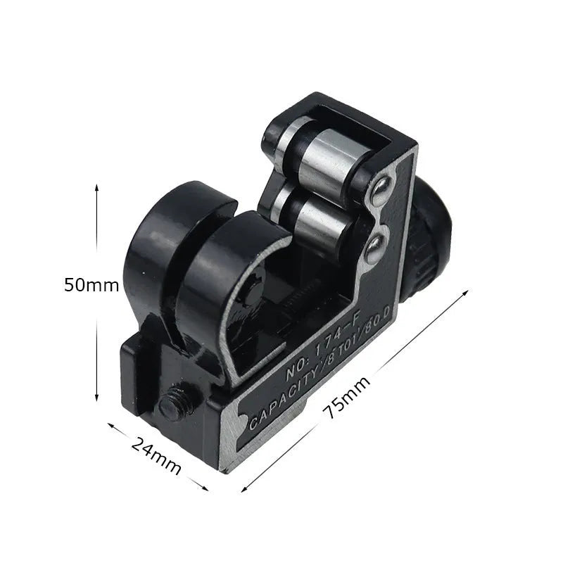 Black mini pipe cutter for copper and aluminium tubing 3-28mm