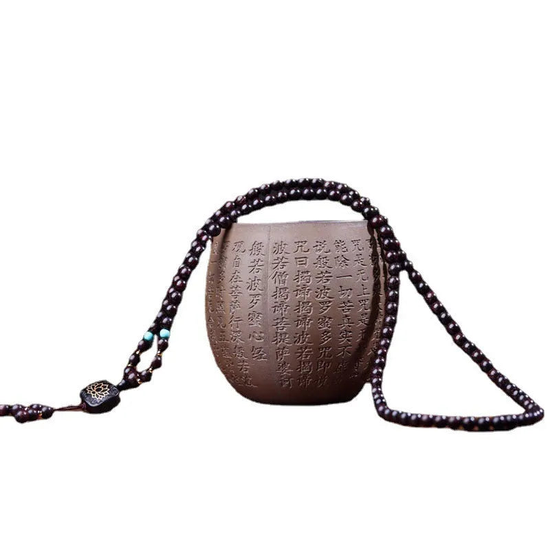 Zambia rosewood DIY bead bracelet with 108 flat lotus pendant beads measuring 0.6cm each