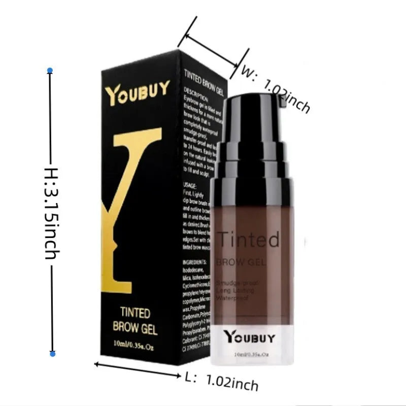 Waterproof eyebrow cream pencil in brown, black, dark grey and golden yellow shades