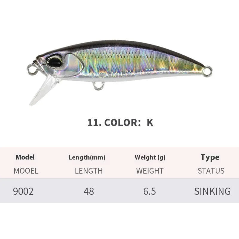 48mm Japanese mino fishing lure for Mandarin Fish and Snakehead fishing