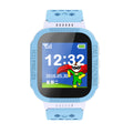 Blue children's phone watch with 1.44-inch IPS screen showing time display