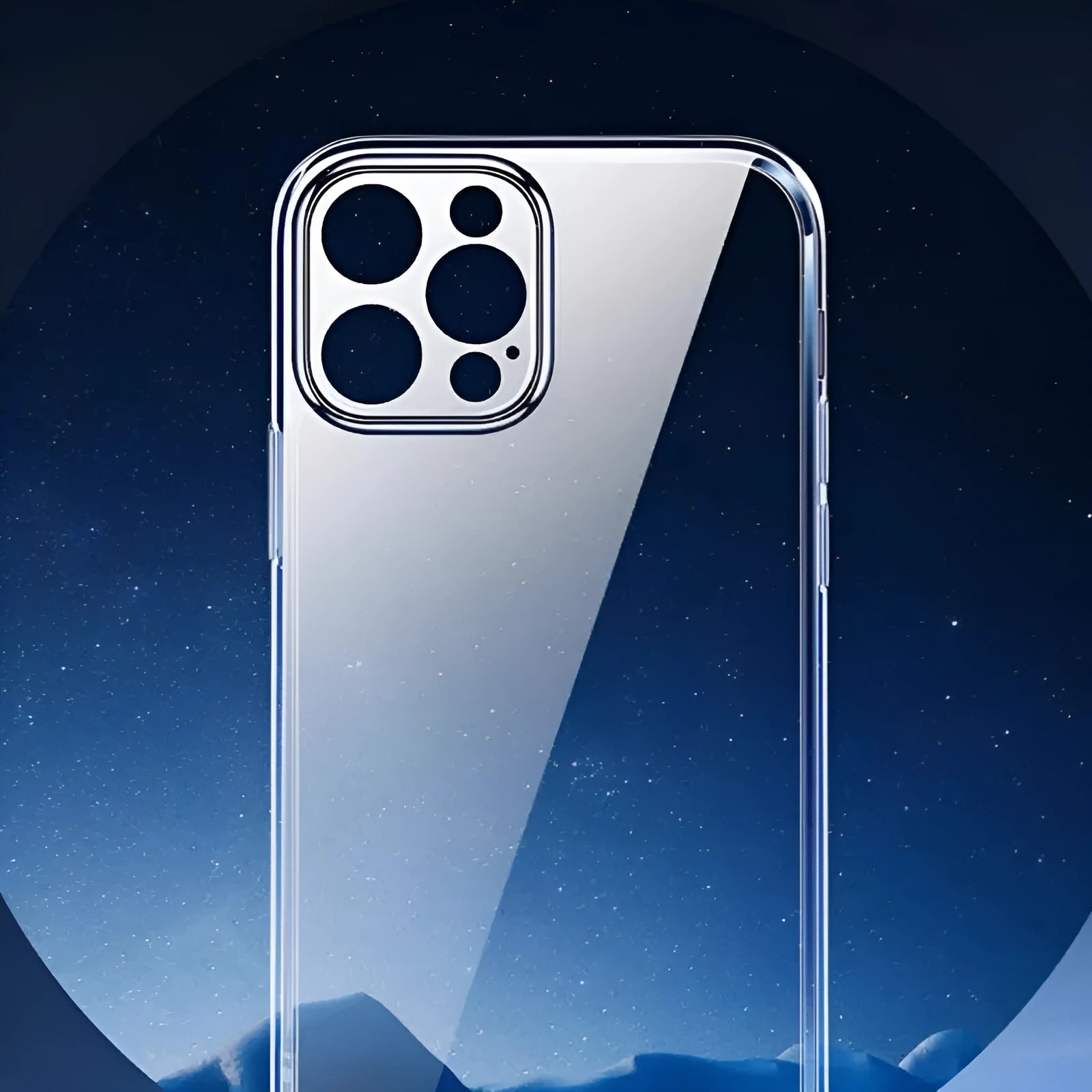 Transparent silicone rubber phone case for iPhone models showing couple design elements