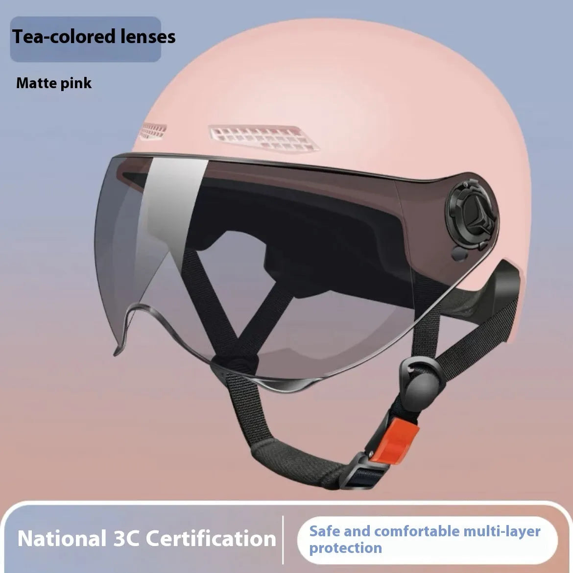 3C certified polypropylene electric motorcycle helmet for adults with sun shield
