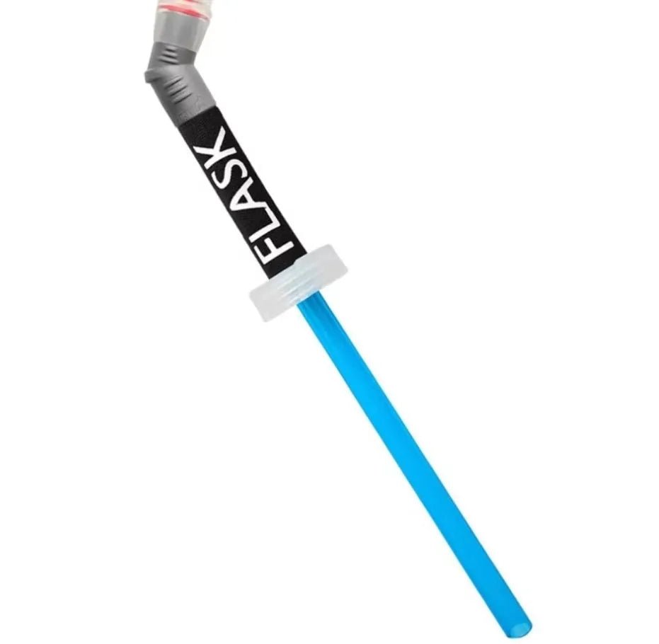Rigid plastic portable hydration straw for mountain climbing and off-road cycling