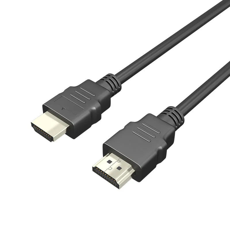 Black HDMI data cable for set-top box connection, showing connector detail.