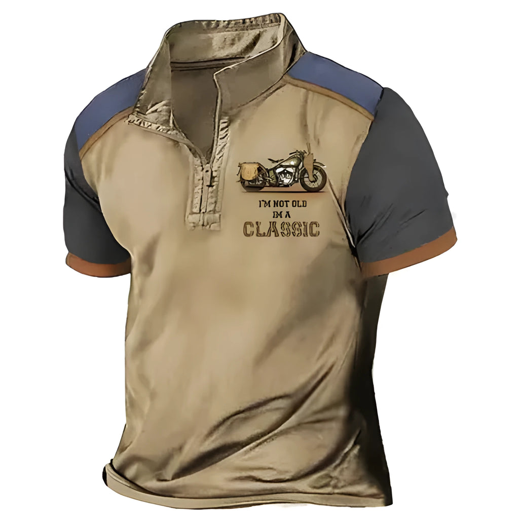 Golf polo shirt loose fit pullover style with digital printing on polyester fabric