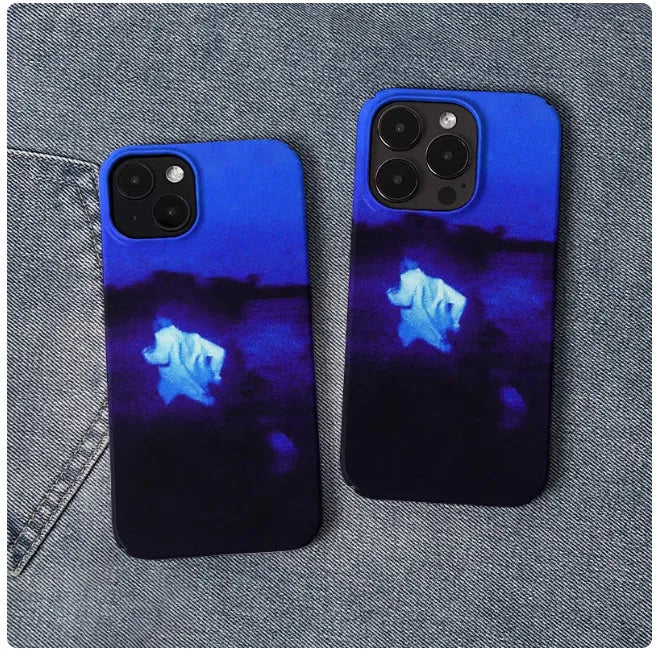 Glossy hard shell phone case with art design for Apple iPhone