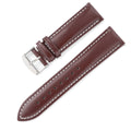 Quick release cowhide leather watch strap in multiple colours and widths with polished buckle