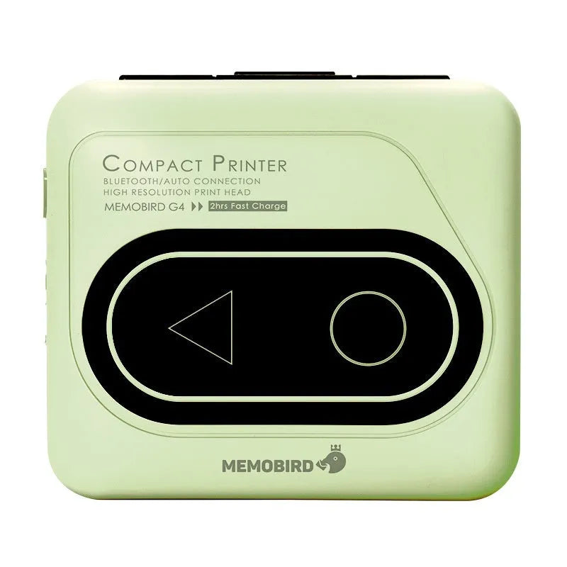 Portable Bluetooth thermal mini printer in avocado green colour for mobile phone photo printing