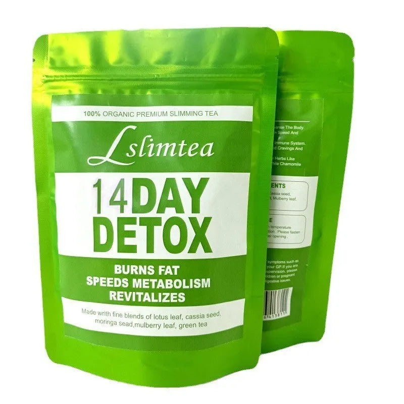 14-day herbal detoxification diet tea with 14 individual 3g sachets for weight loss support