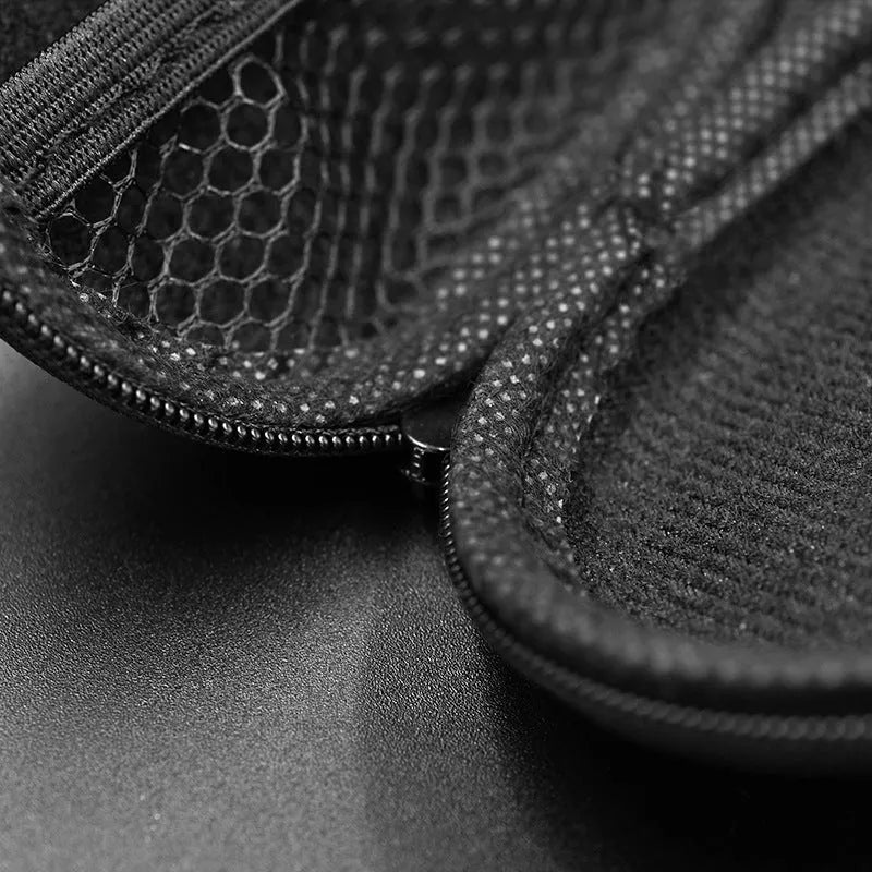 Black oval leather earphone storage case for EDX and ZEX models