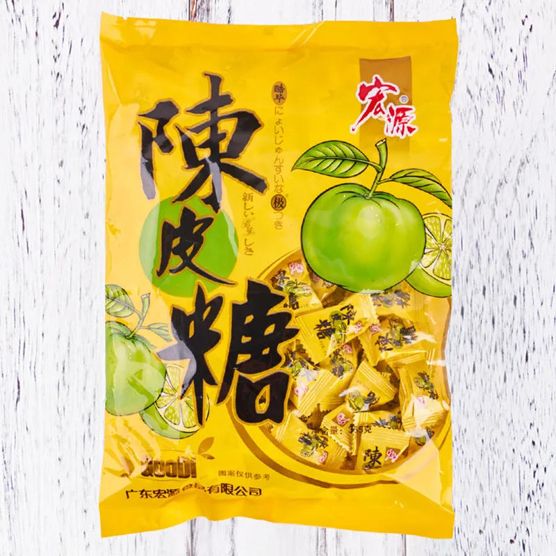 Guava plum tangerine hard candy assortment bag with three fruit flavours totalling 1055g