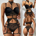 Ladies silver sequined lace nightdress with suspenders, black and blue colour options