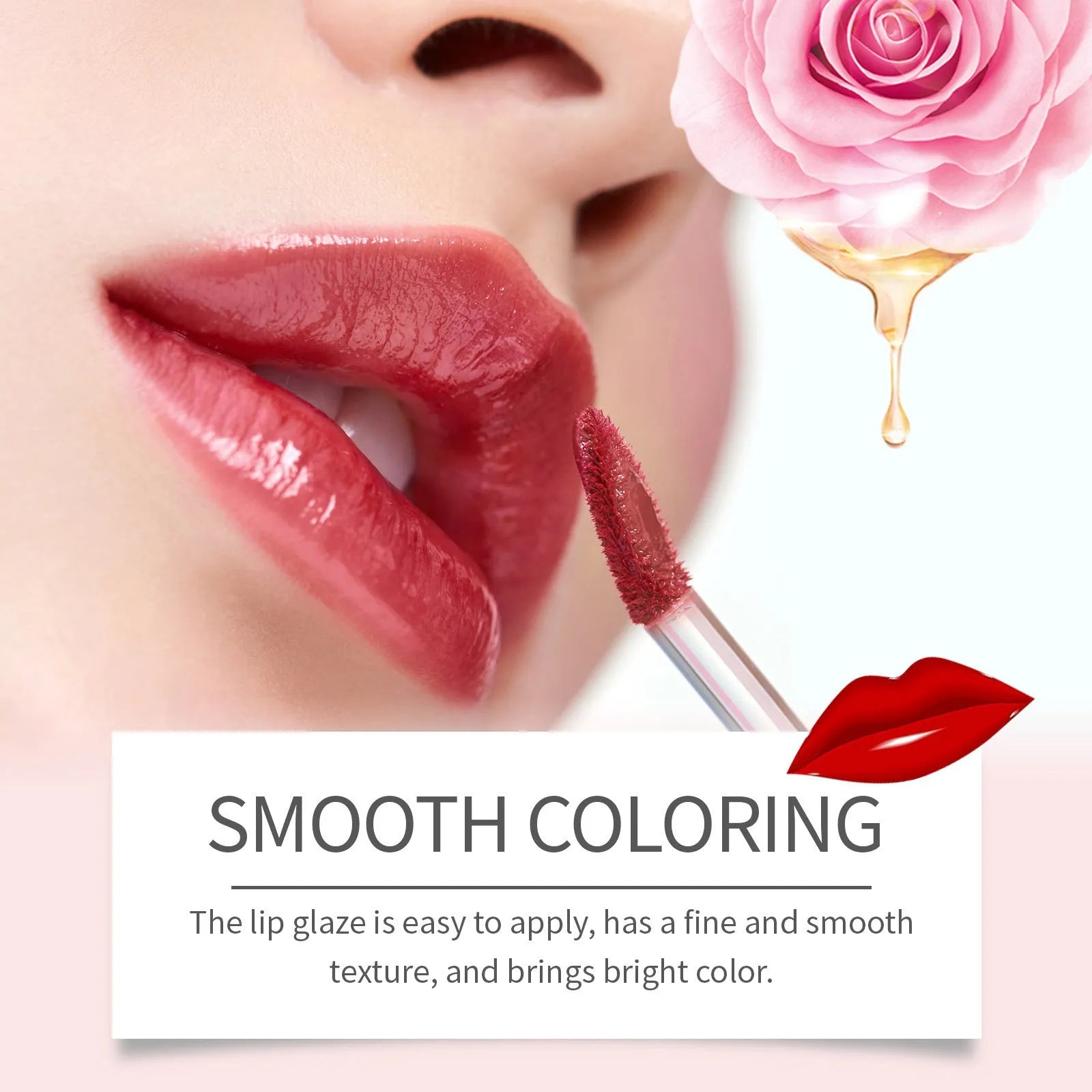 Double-headed lip liner and lip lacquer pen cosmetic set