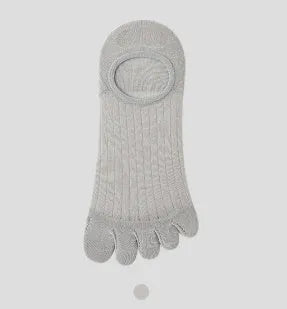 Modal cotton five-finger boat socks in white, khaki, light gray, dark gray and black colour options