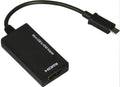 Black DisplayPort to HDMI adapter cable with 12cm length for smart phone and TV connection