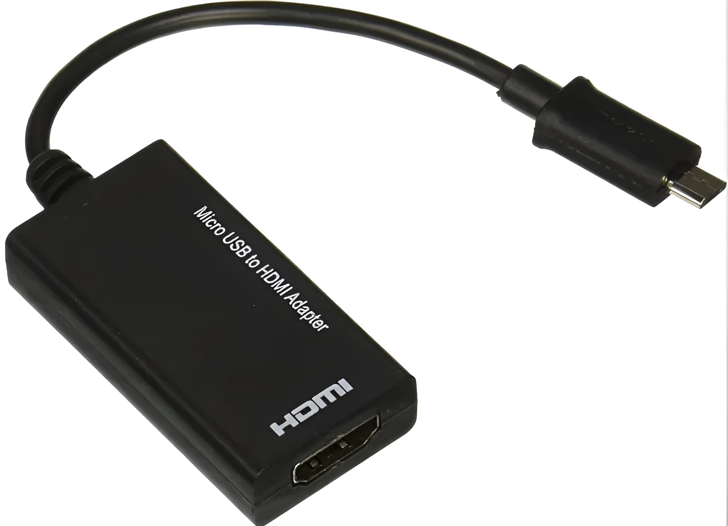 Black DisplayPort to HDMI adapter cable with 12cm length for smart phone and TV connection