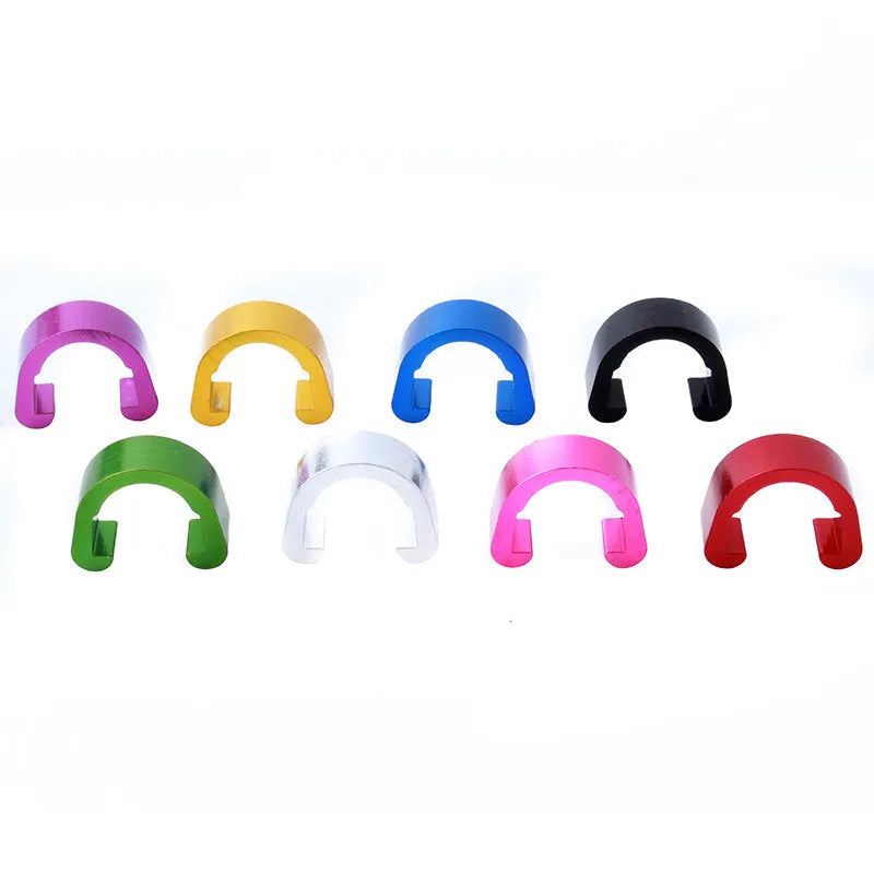 Aluminium alloy C buckle in multiple colours, showing 10.2mm by 13mm by 5mm dimensions.