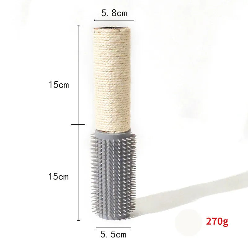 Brown sisal cat scratching post measuring 30cm long for face scratching