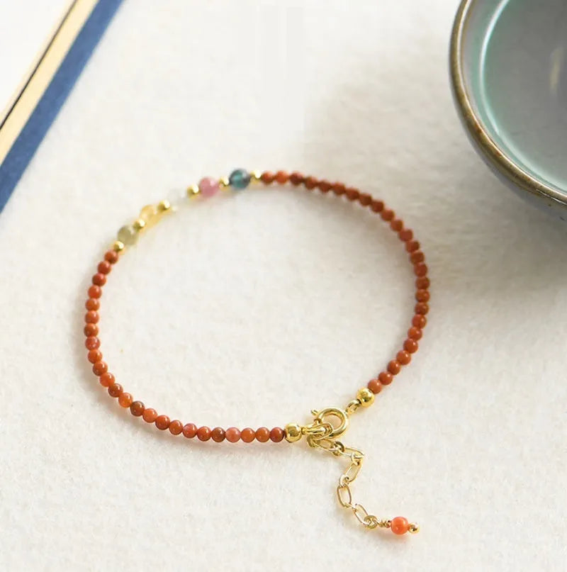 Women's freshwater pearl bracelet with geometric crystal beads in multiple style options