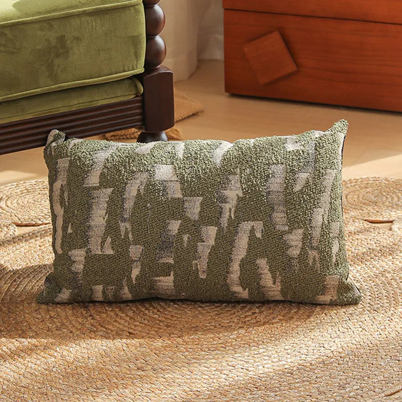 Square Jacquard cushion cover with yarn-dyed floral pattern in various colours, shown at 45cm size.