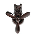 Electroplated pit bull shaped car air vent aromatherapy with cologne fragrance in black colour on car vent