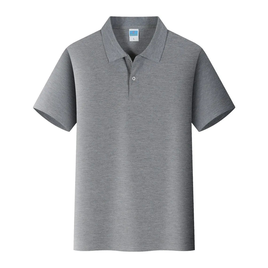 Cotton short sleeve straight fit work shirt for custom embroidery on a hanger