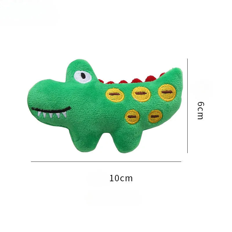 Cow parrot shape plush cat toy with colourful fabric and catnip filling for interactive play