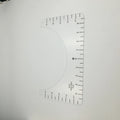 Transparent acrylic sewing patch ruler 10x6 inches for t-shirt alignment with carved markings