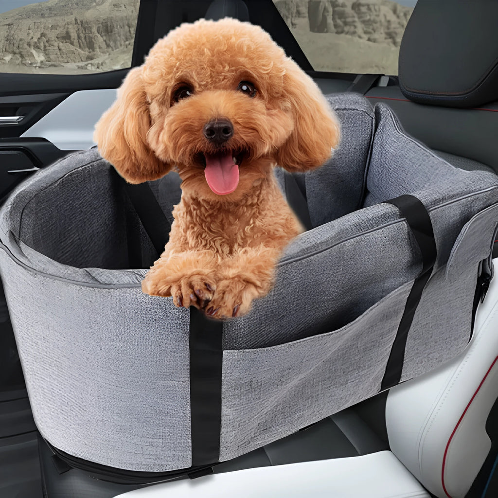 Outdoor cloth dog kennel with sponge padding in blue, grey, red, and grey mesh colour options.