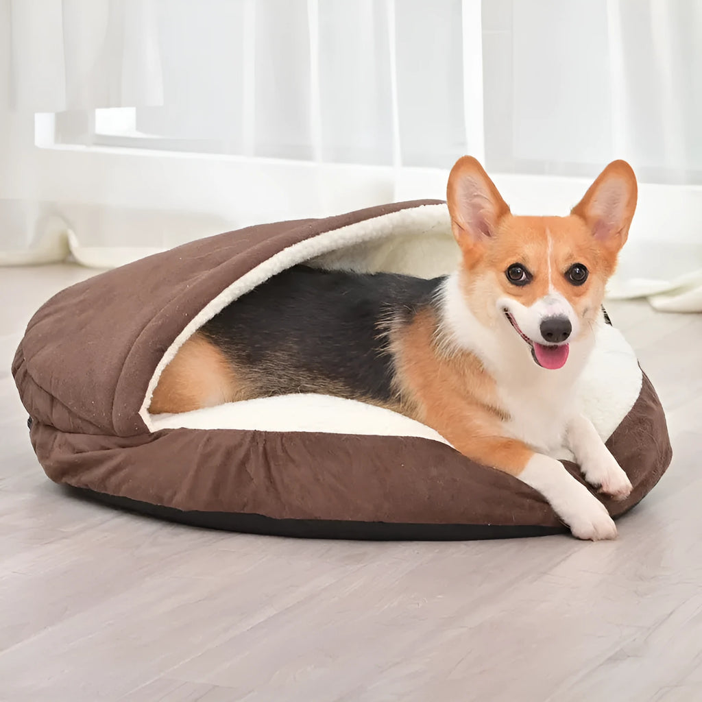 Brown and grey removable washable cloth pet kennel for dogs in small and medium sizes