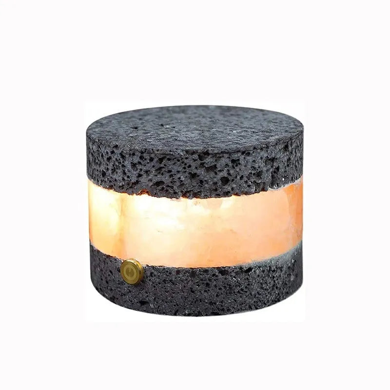 Orange volcanic rock USB night lamp with essential oil diffuser and dimming control