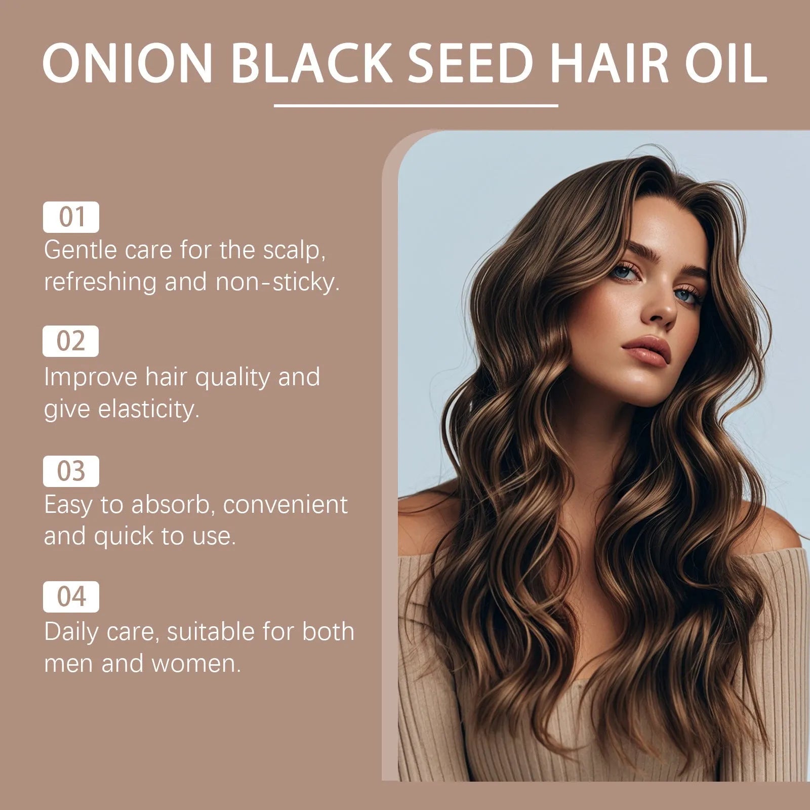 100ml hair care essential oil bottle with accessories for moisturising and nourishing treatment