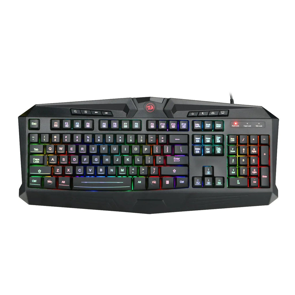 RedragonS101-1 black wired gaming keyboard and mouse set with USB cables
