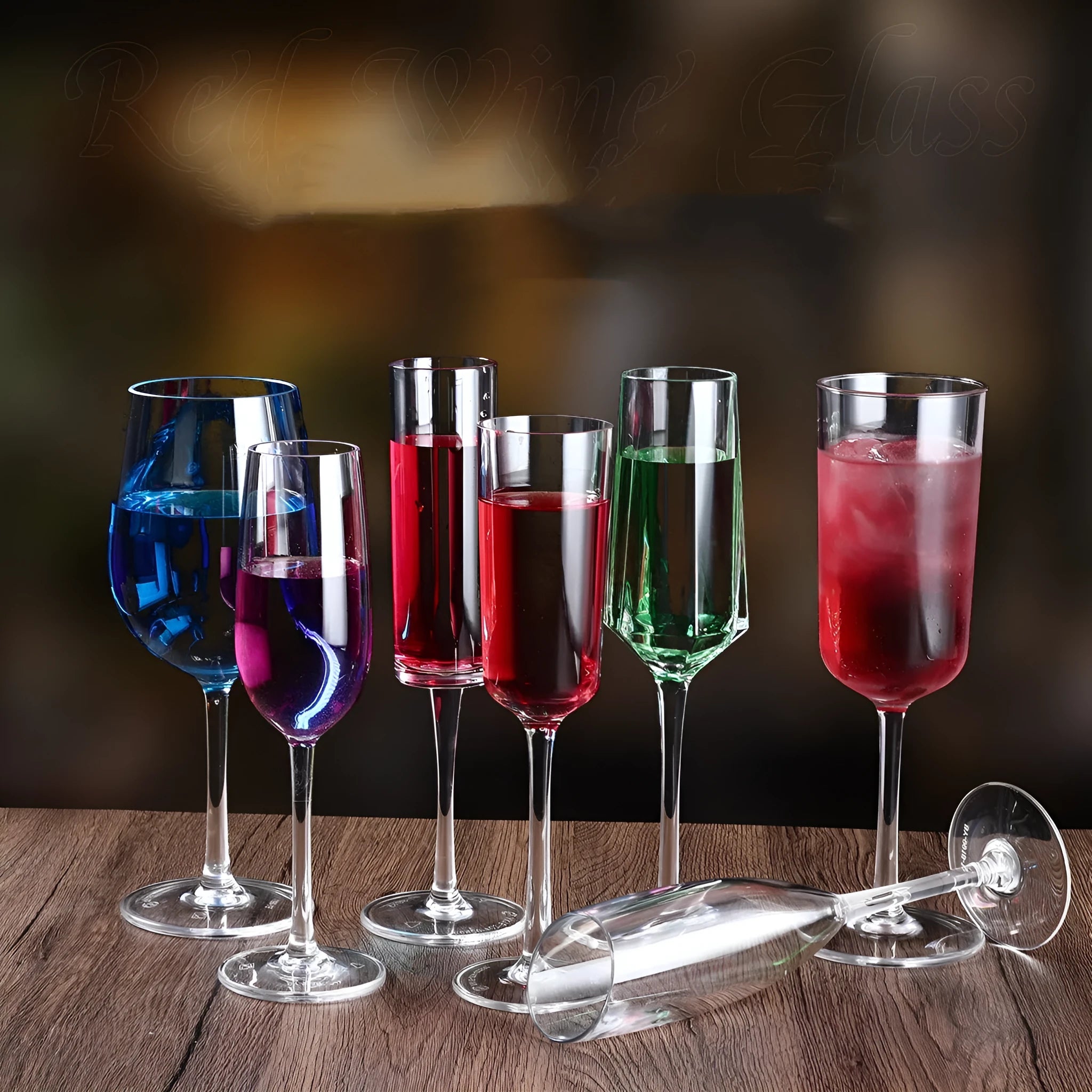 Clear PC acrylic wine bottle with modern design for beverage serving