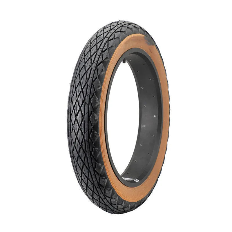 20x4.0 inch brown rubber tyre for electric beach buggies and snowmobiles with skin-edge finish