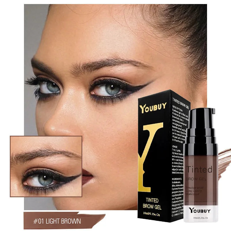 Waterproof eyebrow cream pencil in brown, black, dark grey and golden yellow shades