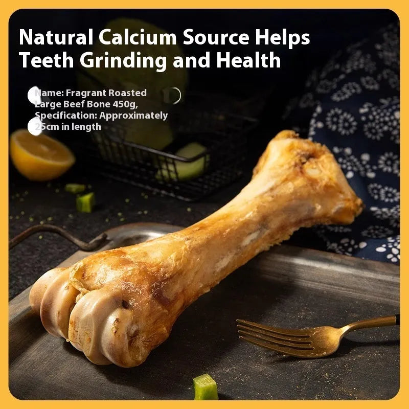 Large molar rod dog chew for puppies, roasted ox bone flavour, teeth cleaning training reward